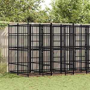 Zunanji pasji boks jeklo 9,22 m²