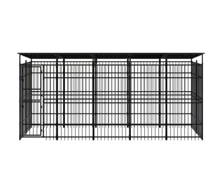 vidaXL Vanjski kavez za pse s krovom čelični 9,22 m&sup2;