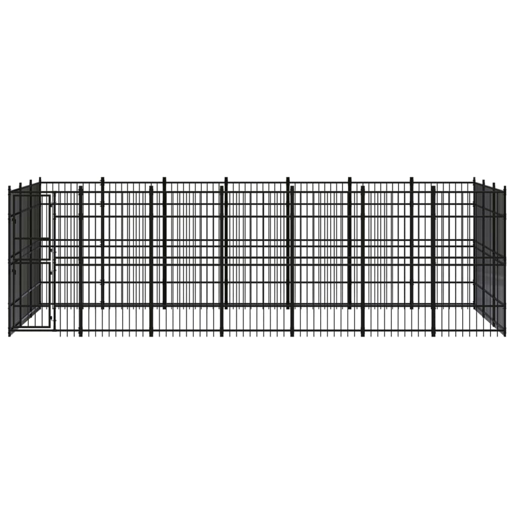 vidaXL Hondenkennel 19,35 m² staal afbeelding