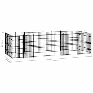 Venkovní psí kotec ocel 22,12 m² - obrázek 7