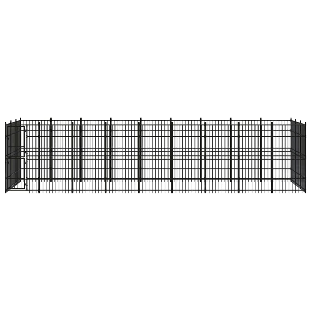 vidaXL Hondenkennel 24,88 m² staal afbeelding