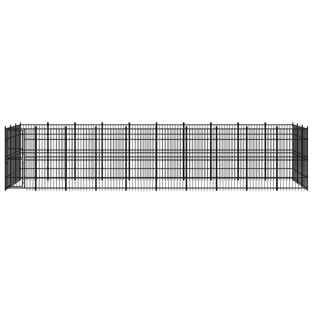 vidaXL Hondenkennel 27,65 m² staal afbeelding