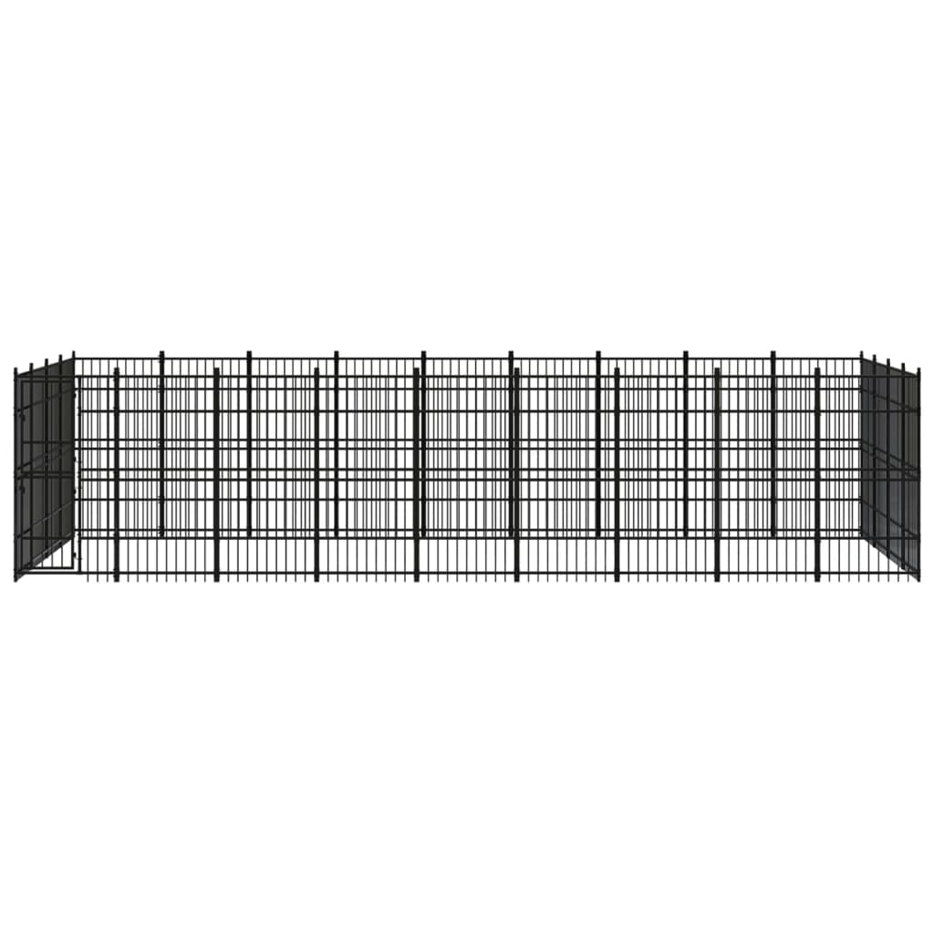 vidaXL Hondenkennel 33,18 m² staal afbeelding