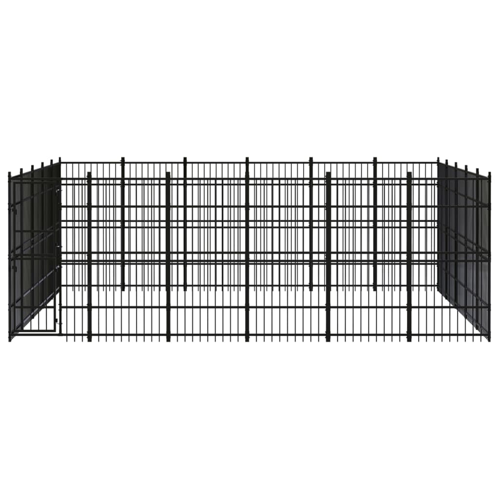 vidaXL Hondenkennel 27,65 m² staal afbeelding