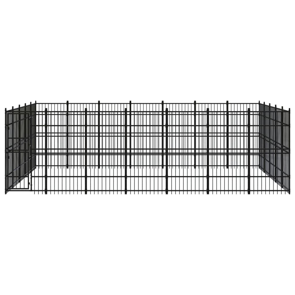vidaXL Hondenkennel 32,26 m² staal afbeelding