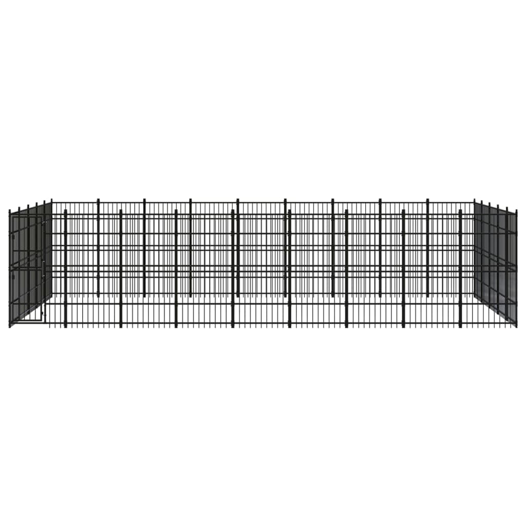 vidaXL Hondenkennel 41,47 m² staal afbeelding
