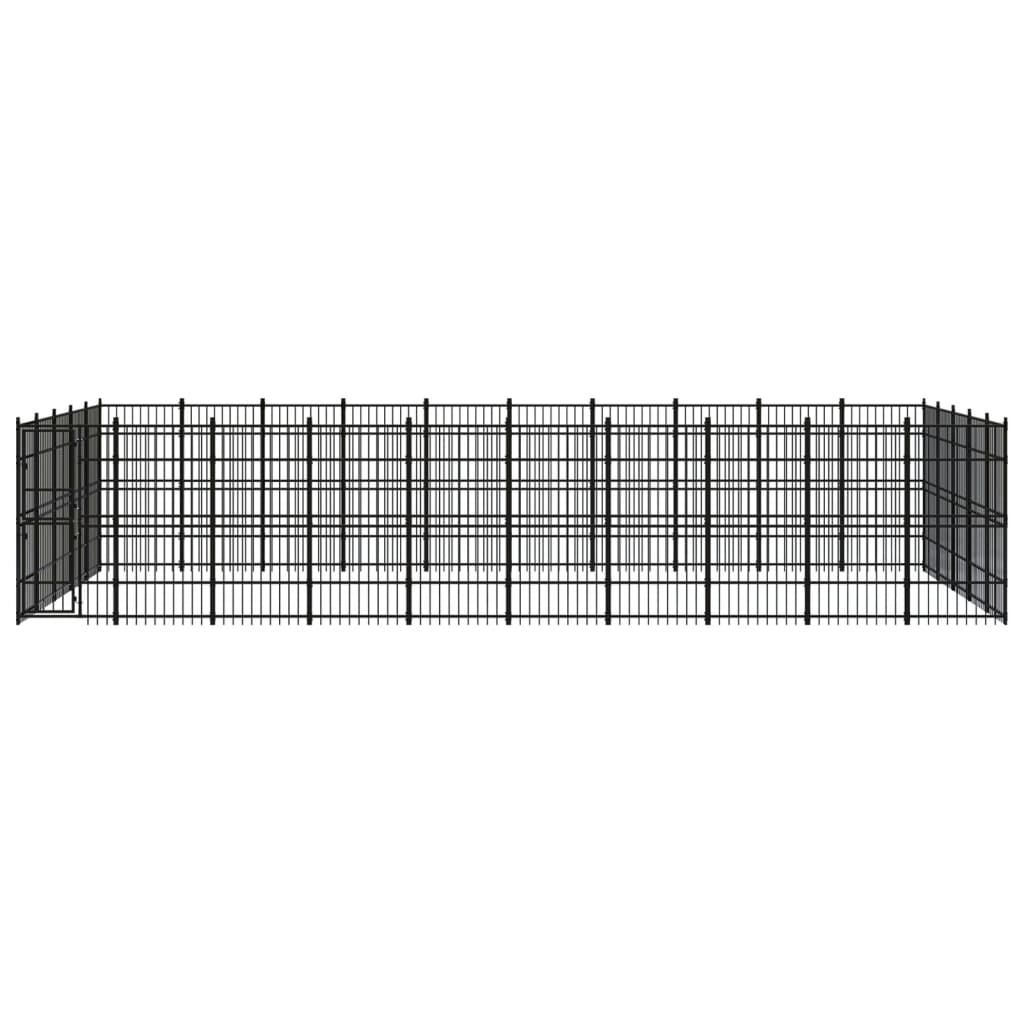 vidaXL Hondenkennel 46,08 m² staal afbeelding
