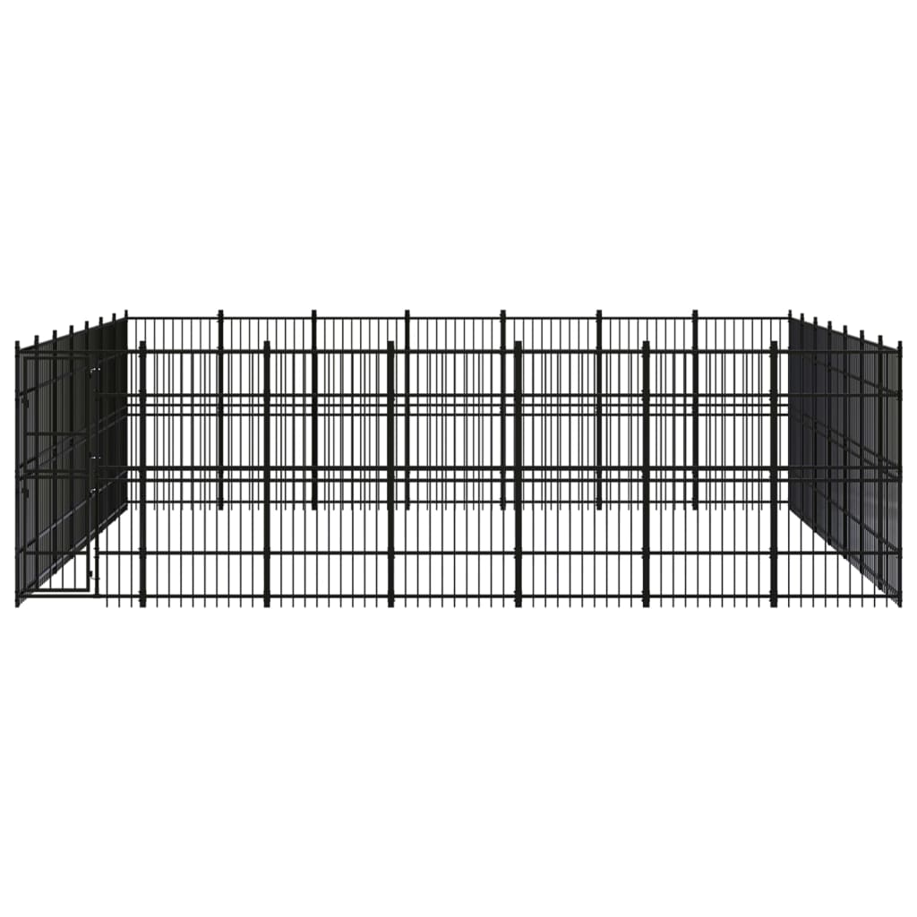 vidaXL Hondenkennel 45,16 m² staal afbeelding