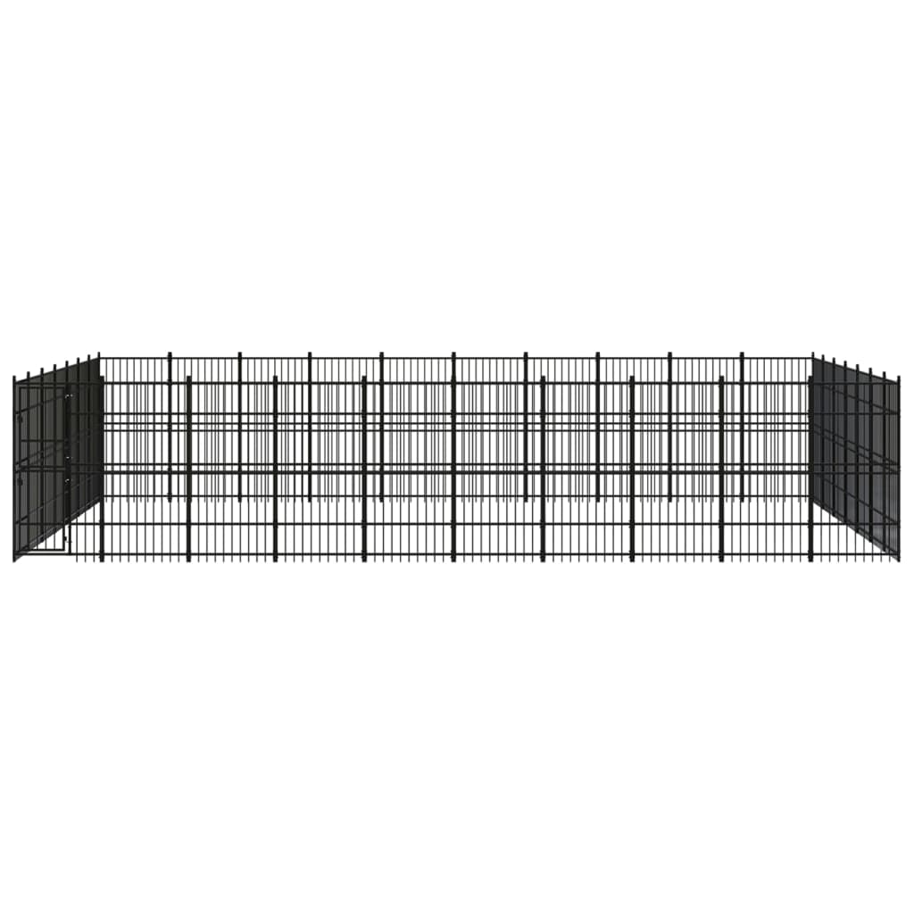 vidaXL Hondenkennel 64,51 m² staal afbeelding