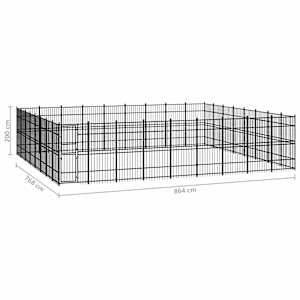 Venkovní psí kotec ocel 66,36 m² - obrázek 7