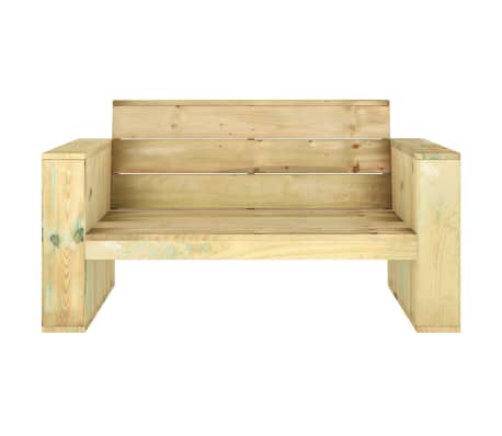vidaXL Banc de jardin 139 cm bois de pin impr&eacute;gn&eacute;