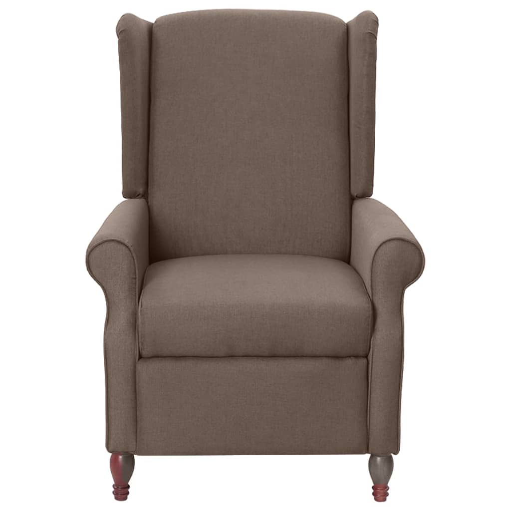 

vidaXL Fauteuil verstelbaar stof taupe