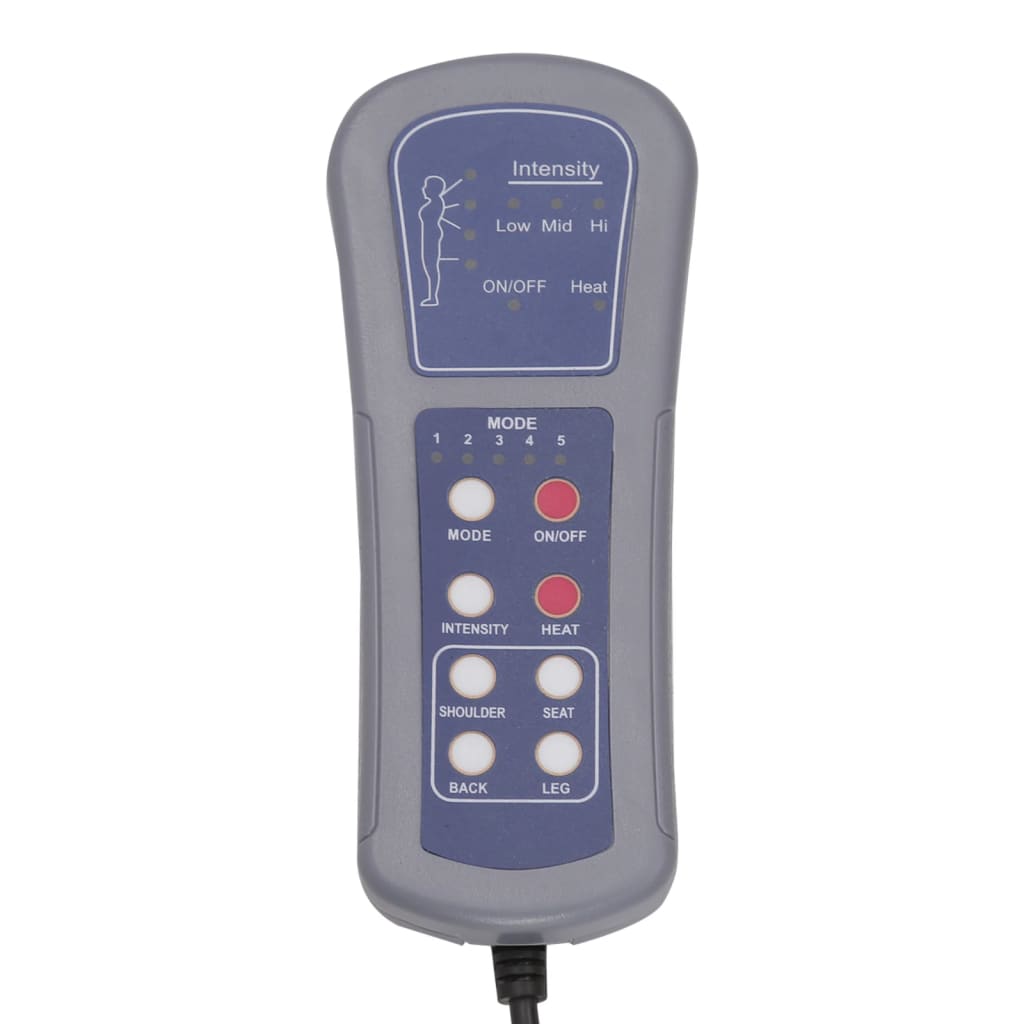 Poltrona Massaggiante Reclinabile Nera In Tessuto VidaXL 18 width=274