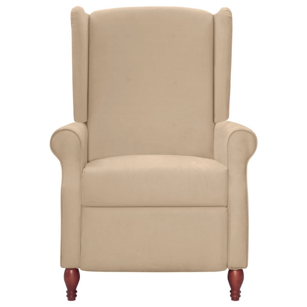 vidaXL Öronlappsfåtölj recliner taupe mikrofibertyg