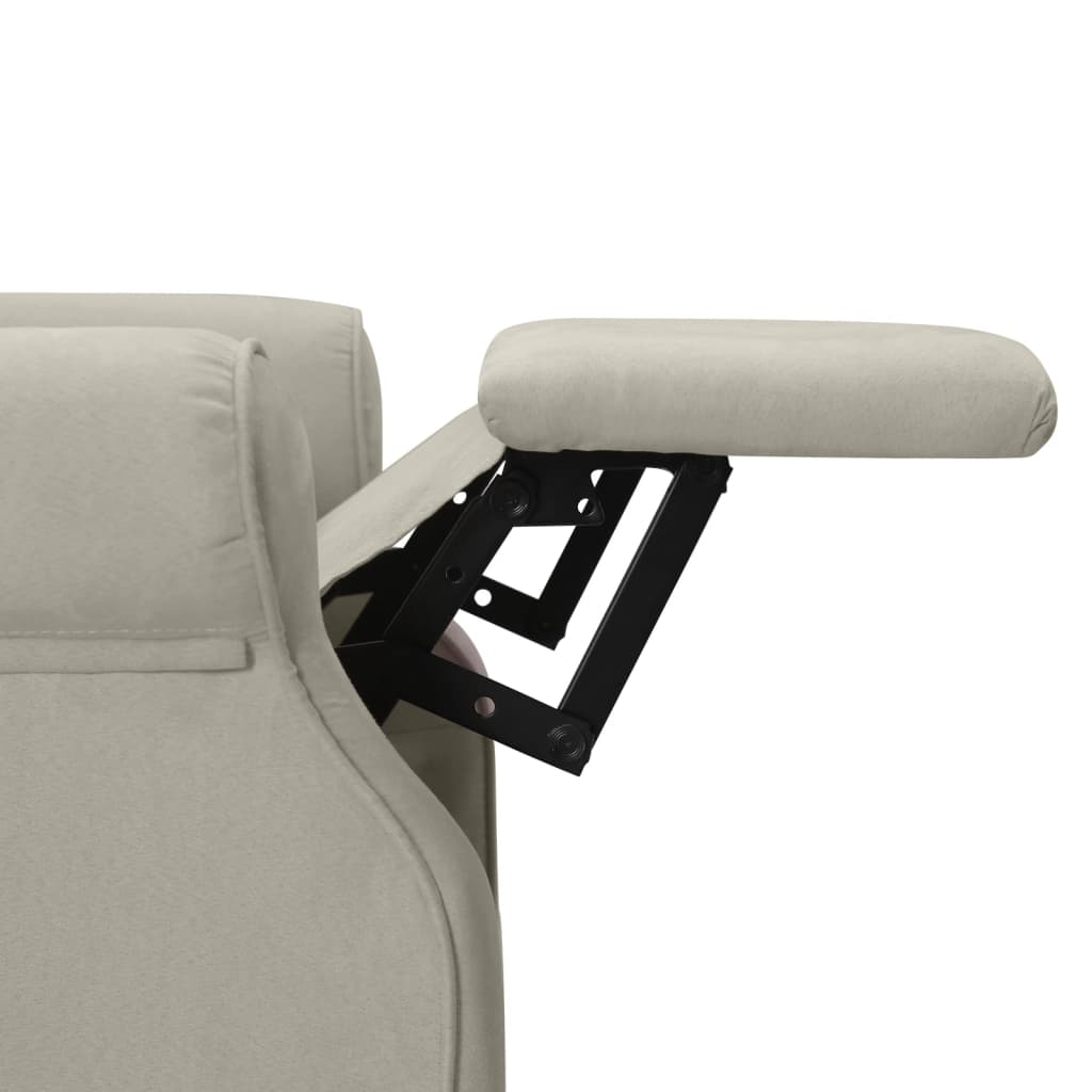 Világosszürke mikroszálas szövet magas háttámlás dönthető fotel 