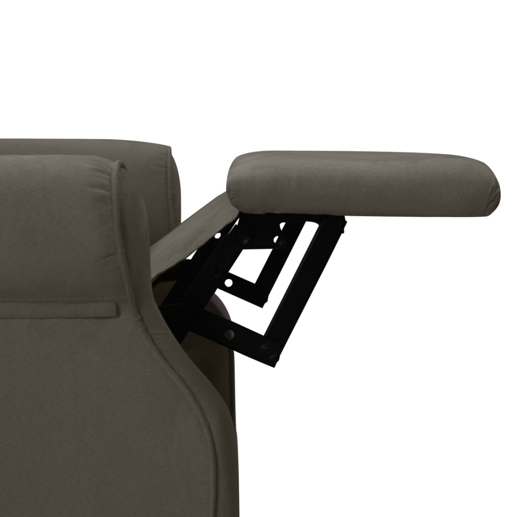 Sötétszürke mikroszálas szövet magas háttámlás dönthető fotel 