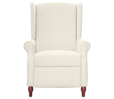 vidaXL Öronlappsfåtölj recliner beige mikrofibertyg