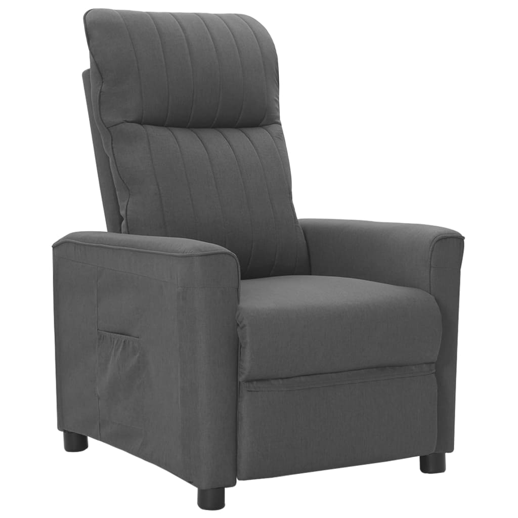 Fauteuil inclinable Gris foncé Tissu
