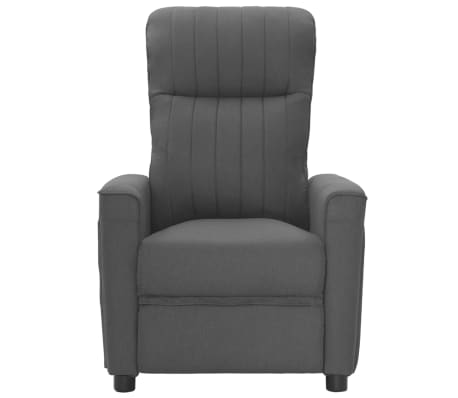 vidaXL Fauteuil de massage Gris foncé Tissu