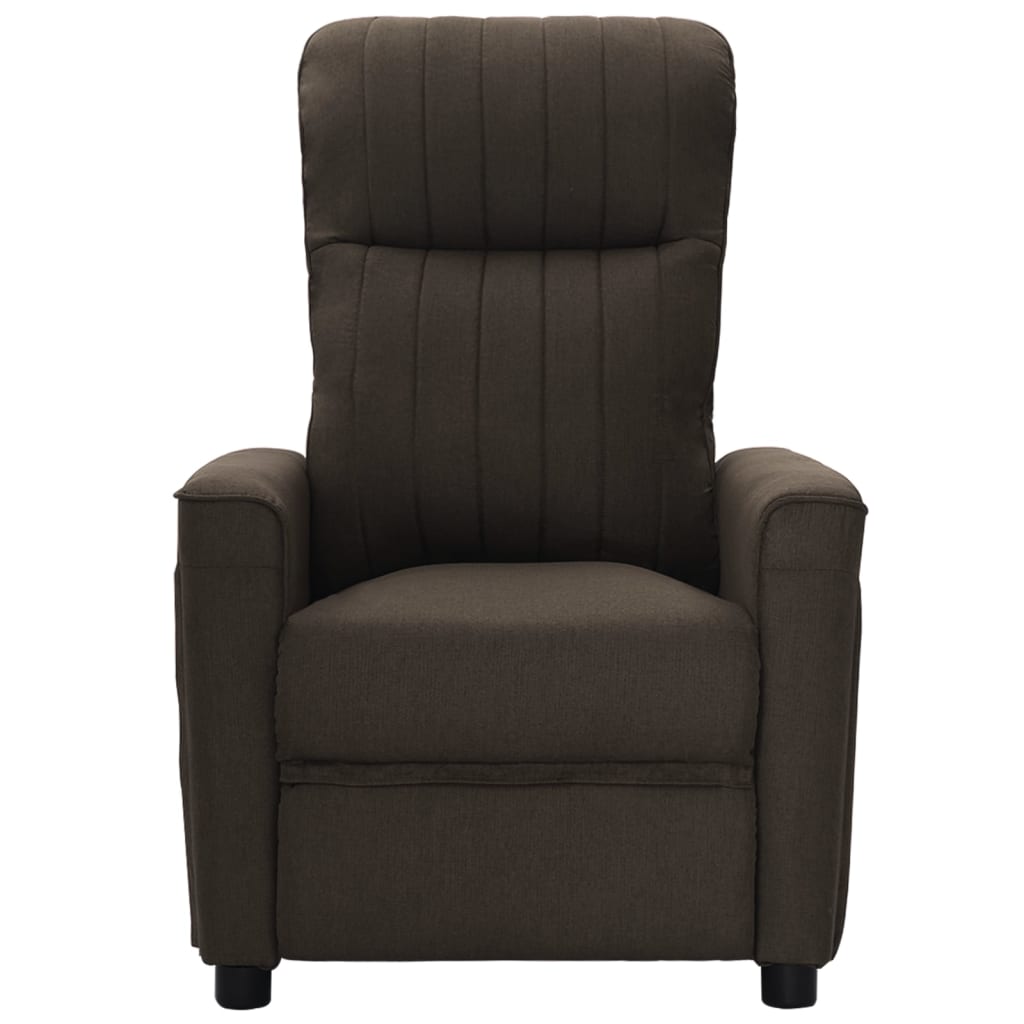 vidaXL Massagestoel stof donkerbruin