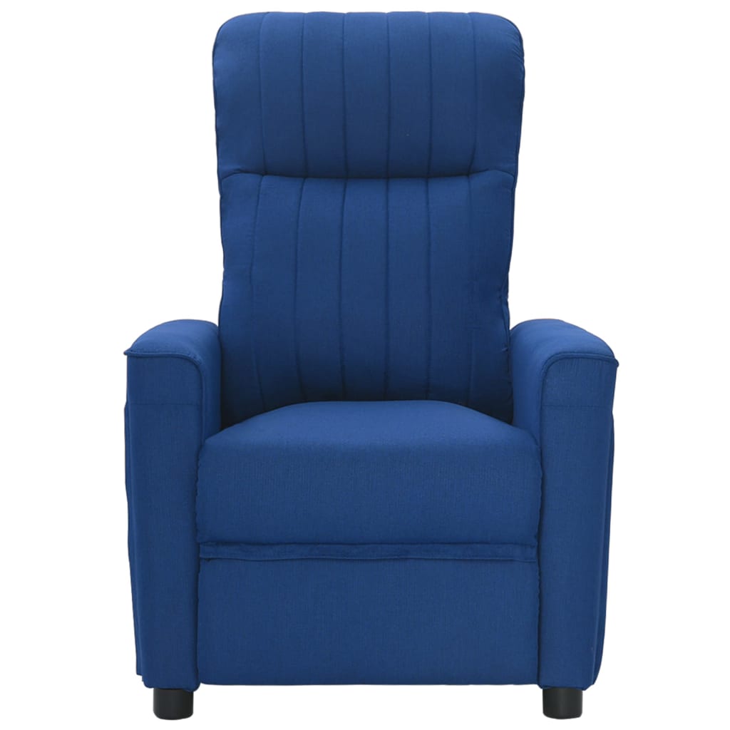 vidaXL Massagestoel verstelbaar stof blauw