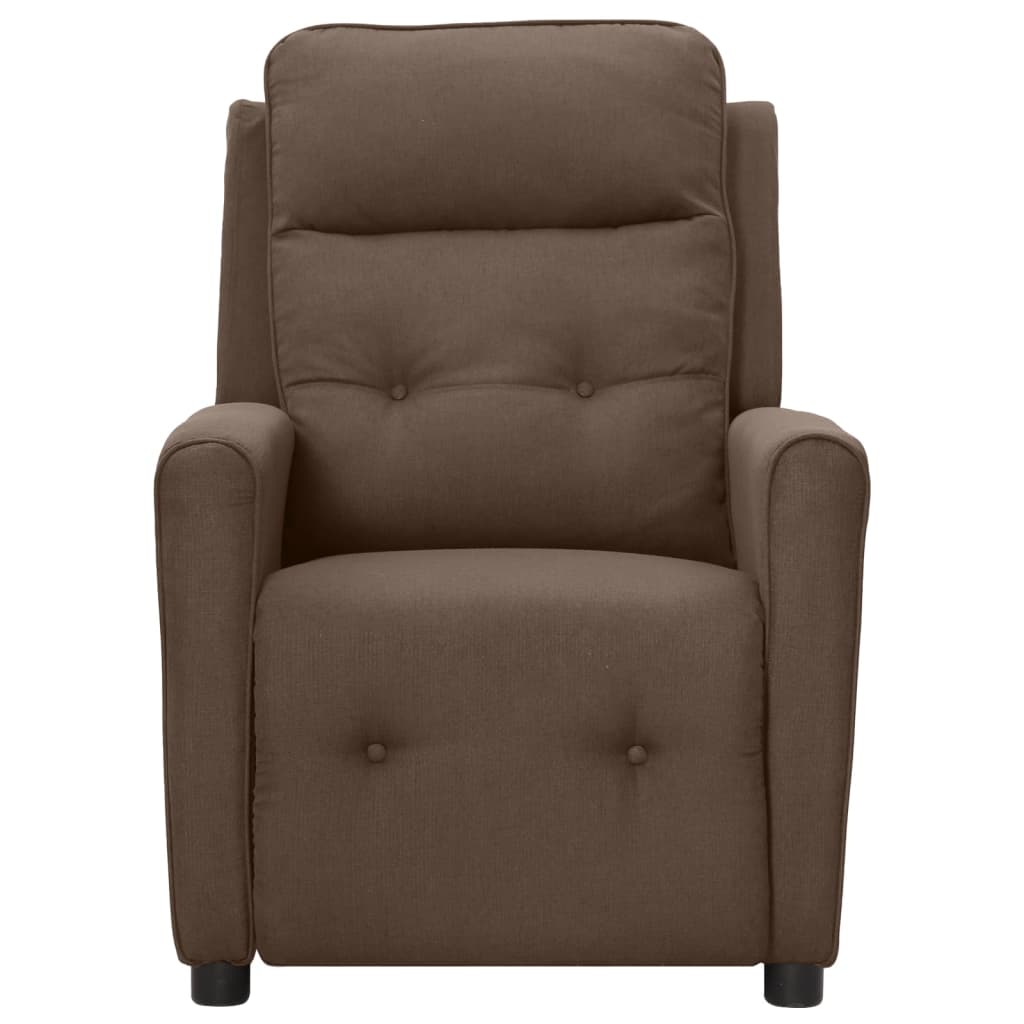 

vidaXL Fauteuil verstelbaar stof bruin