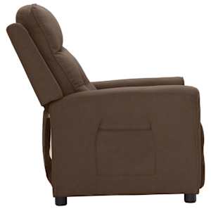 Polohovací křeslo hnědé textil - obrázek 3