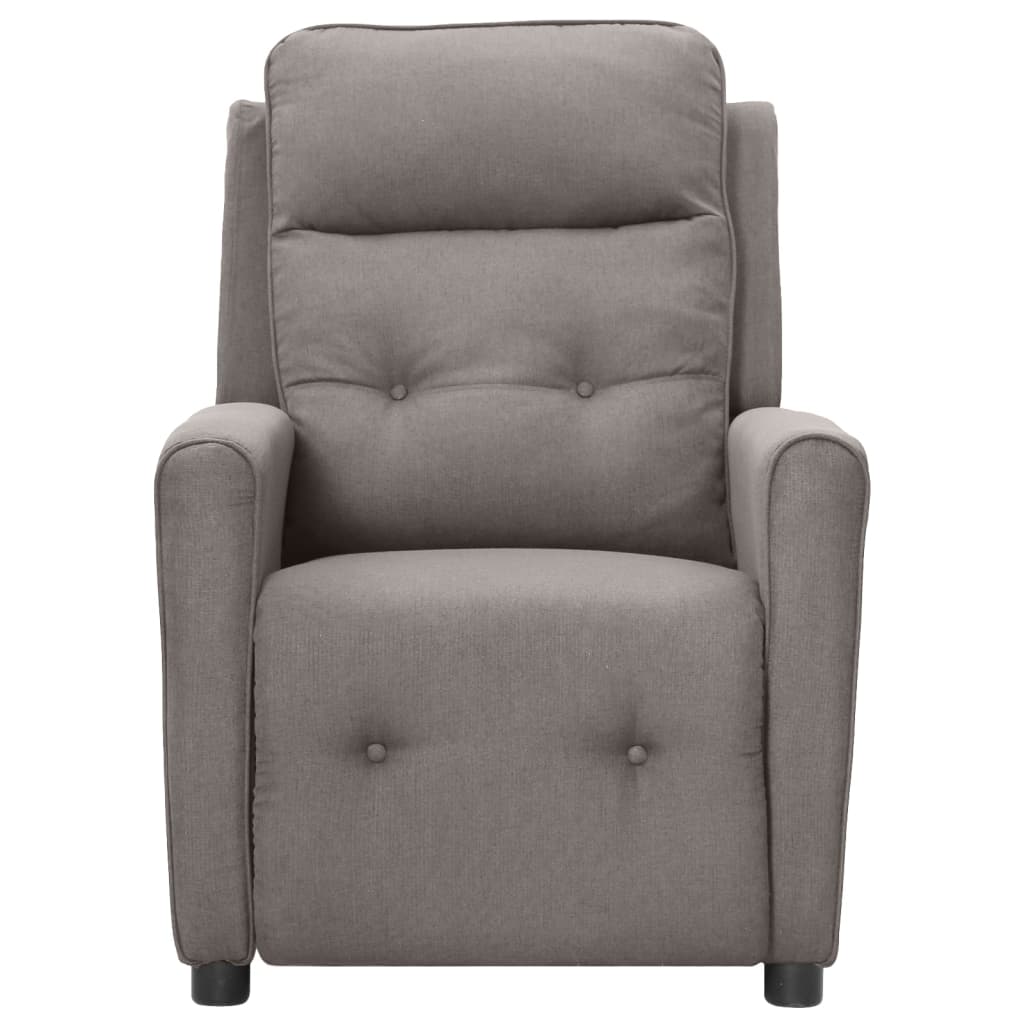 

vidaXL Fauteuil verstelbaar stof taupe