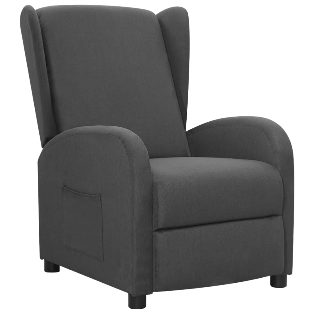 Fauteuil inclinable Gris foncé Tissu