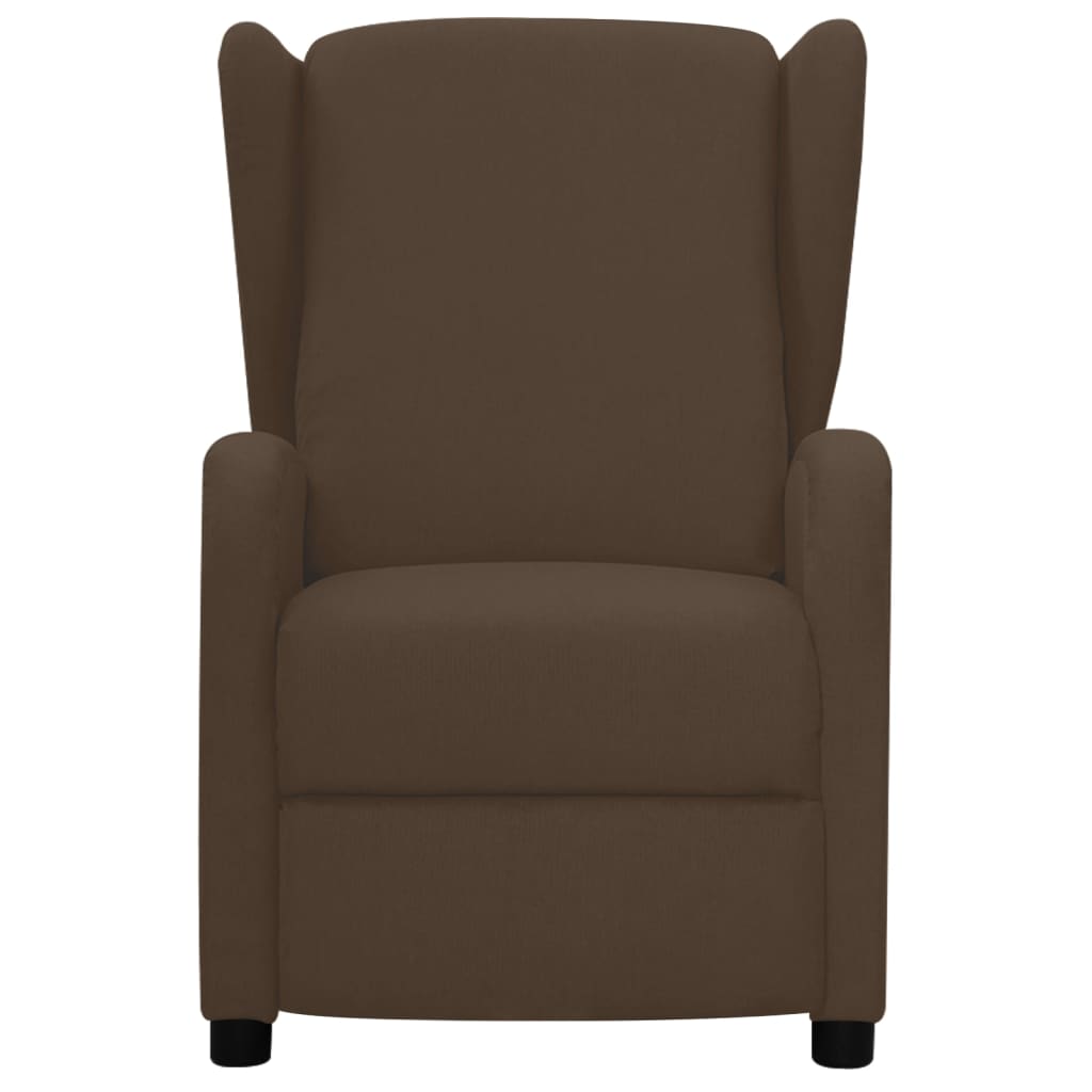 vidaXL Fauteuil verstelbaar stof bruin