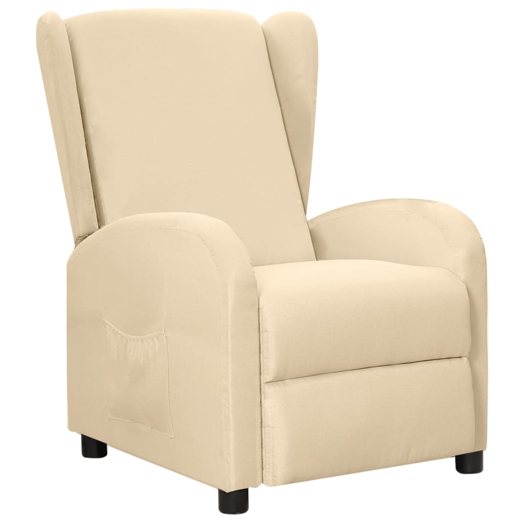 Fauteuil inclinable Crème Tissu