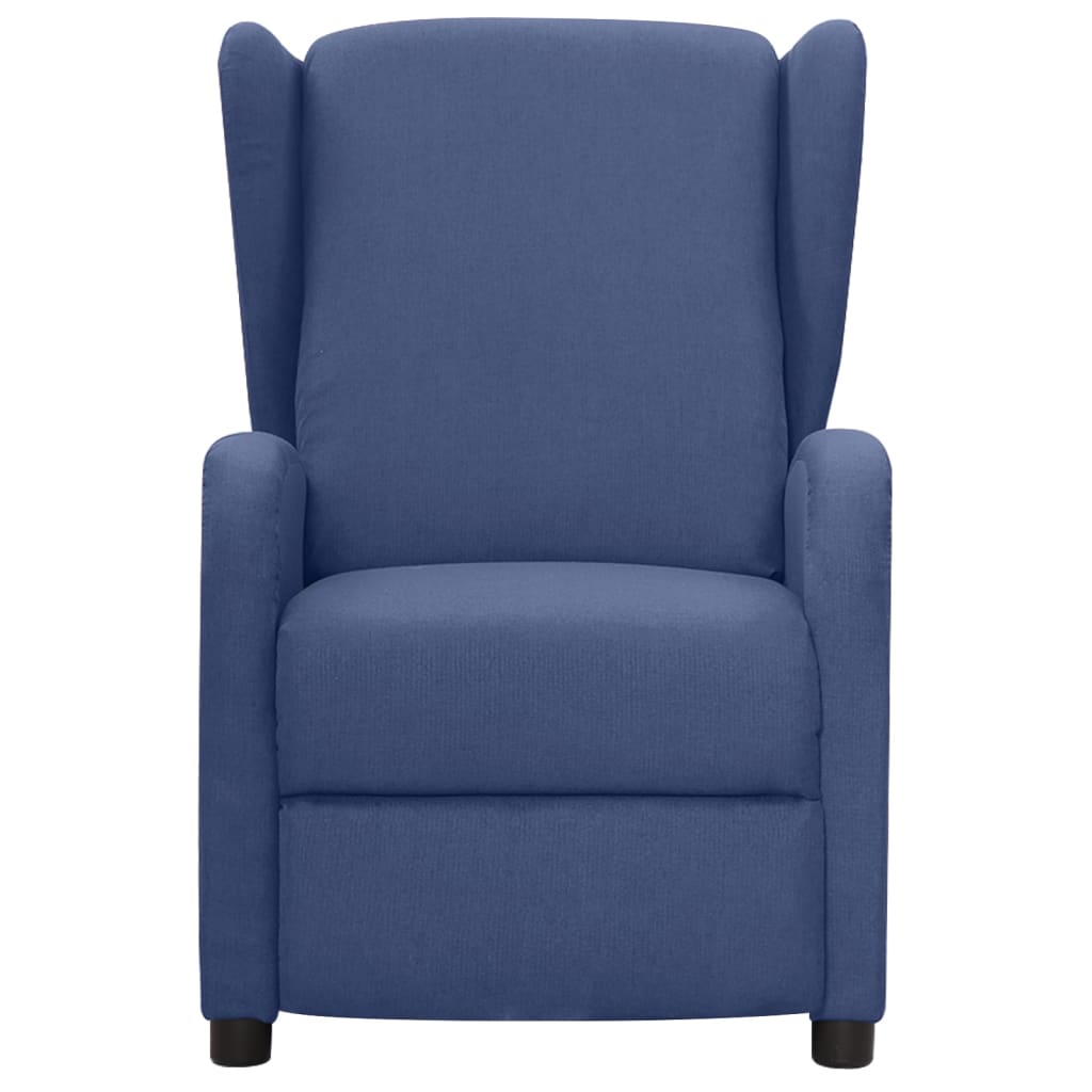 vidaXL Fauteuil verstelbaar stof blauw