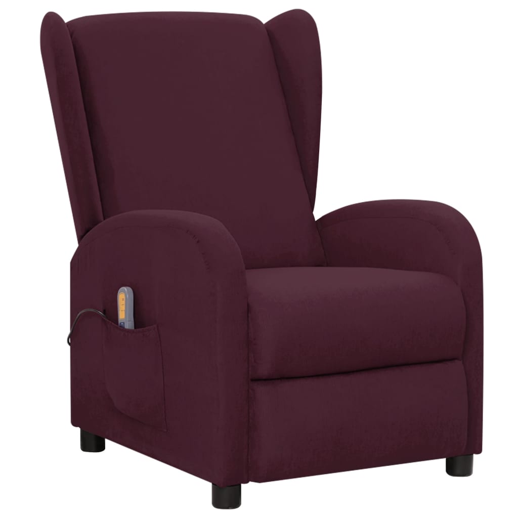 masāžas krēsls, atgāžams, violets audums | Stepinfit.lv
