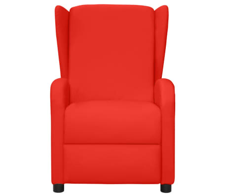 vidaXL piros műbőr dönthető szárnyas fotel