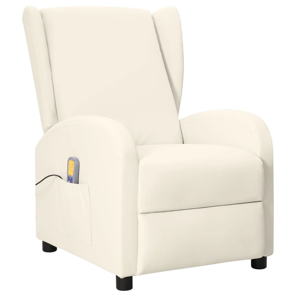Fauteuil de massage Crème Similicuir