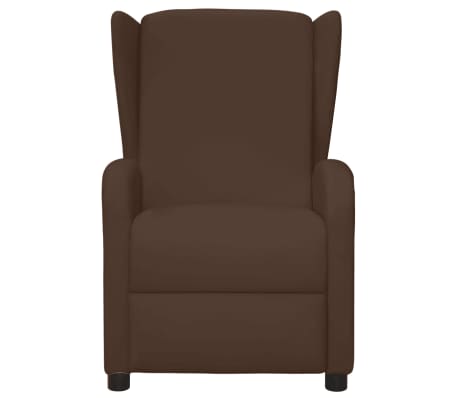vidaXL Masažna fotelja s krilnim naslonom smeđa od umjetne kože