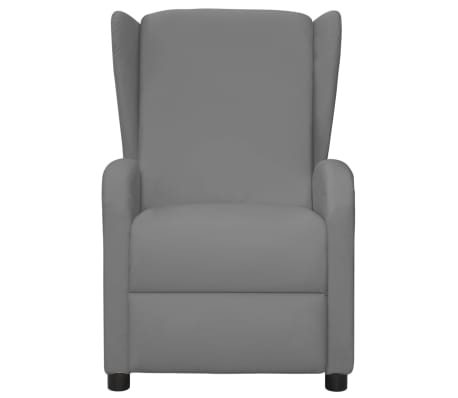 vidaXL Wingback масажен стол, сив, изкуствена кожа