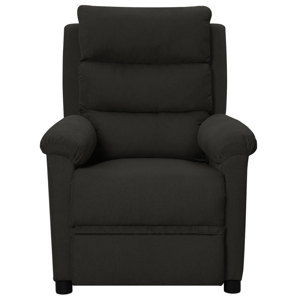 vidaXL Sillón reclinable de tela negro