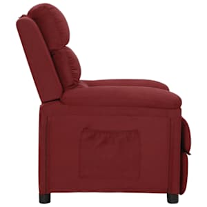 Polohovací křeslo vínové textil - obrázek 3