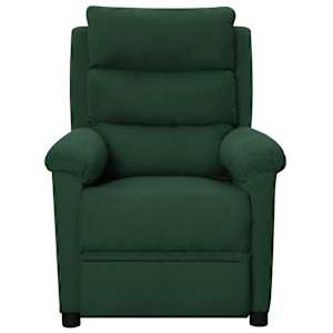 Polohovací křeslo tmavě zelené textil - obrázek 2