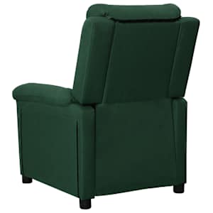 Polohovací křeslo tmavě zelené textil - obrázek 5