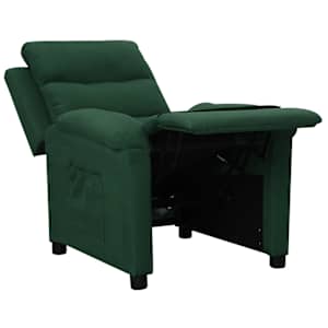 Polohovací křeslo tmavě zelené textil - obrázek 7