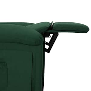 Polohovací křeslo tmavě zelené textil - obrázek 9