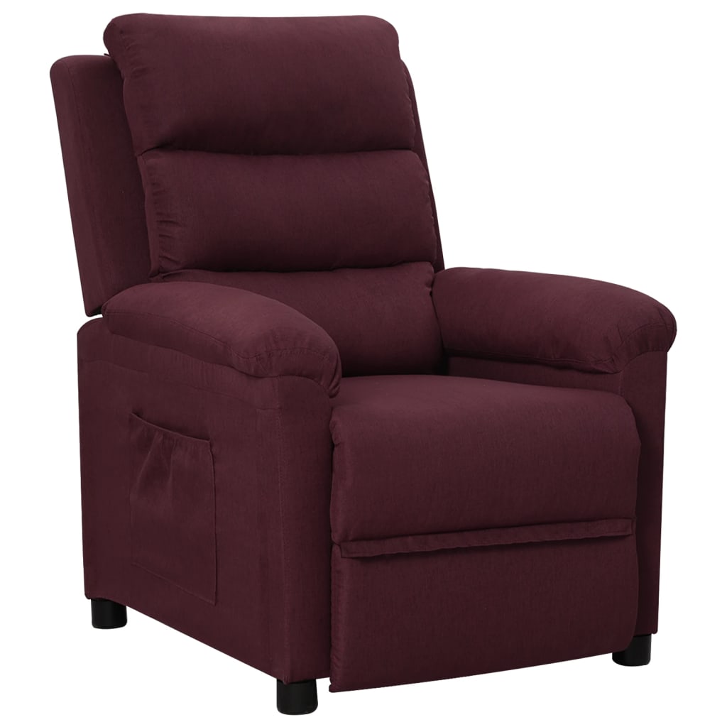 atpūtas krēsls, atgāžams, violets audums | Stepinfit.lv