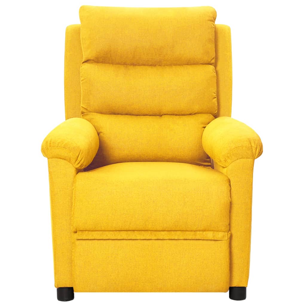 vidaXL sárga szövet dönthető fotel