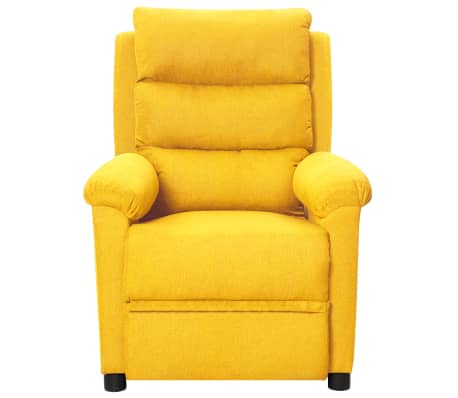 vidaXL Sillón reclinable de tela amarillo