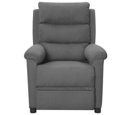 vidaXL Fauteuil de massage Gris clair Tissu