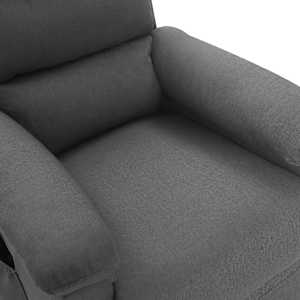 Masážní křeslo světle šedé textil - obrázek 9