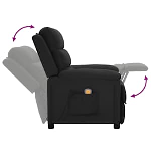 Masážní křeslo černé textil - obrázek 5