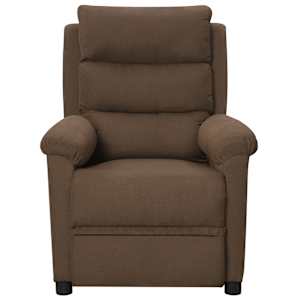 Masážní křeslo hnědé textil - obrázek 2